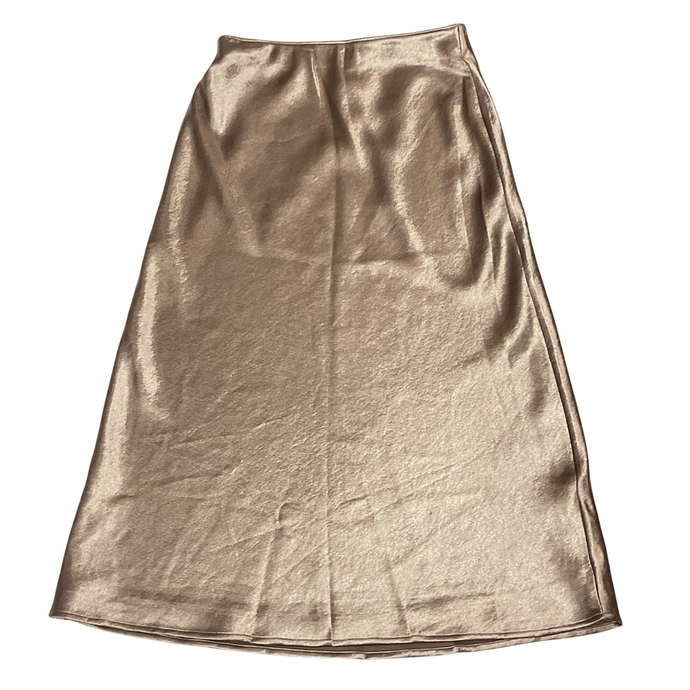 Lululemon Athletica gold‎ midi skirt metallic S pull on  nwot